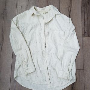 Aritzia / Wilfred Rainbow speckled button-up shirt
